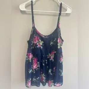 torrid | Tops | Torrid Plus Sheer Floral Tank Size | Poshmark
